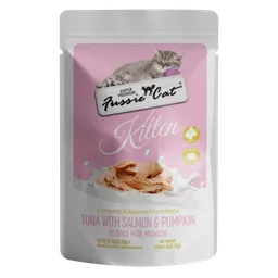 Tuna with Salmon & Pumpkin in Goat Milk Mousse Kitten Pouch