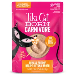 Born Carnivore Mousse: Tuna & Shrimp Recipe in Tuna Broth